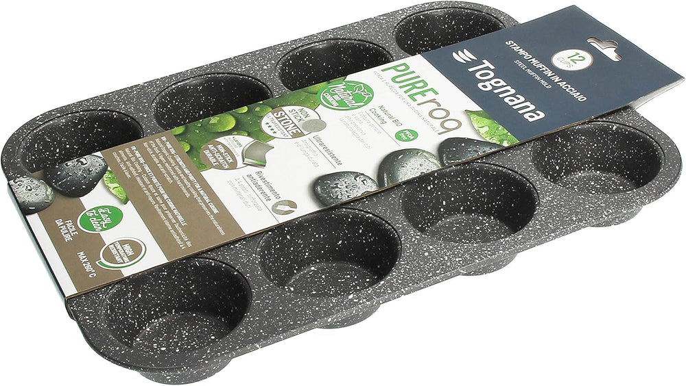 Pure Roq Muffinform Für 12 Muffins, Aluminium, Schwarz Forme og bageplader Naty Shop