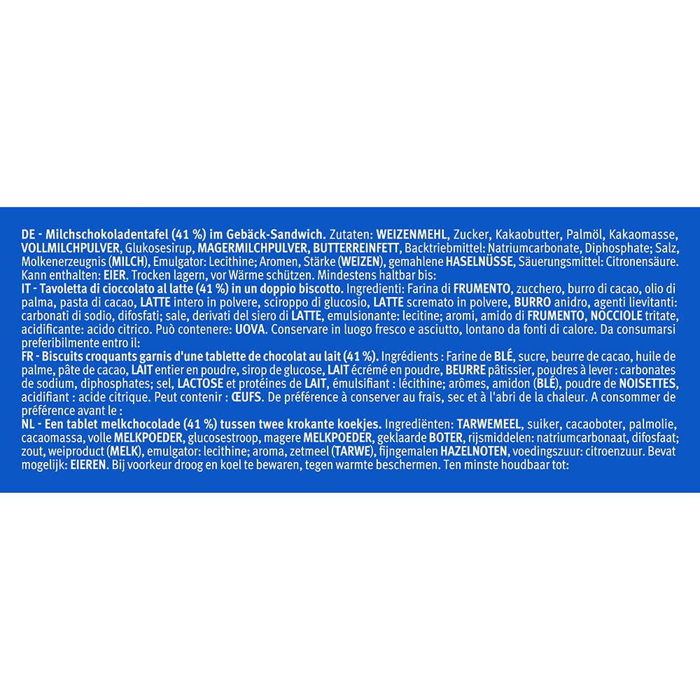 AFHENT! minis Original + Choco&Milk (1 x 1,06 kg), mini-snackbarer med en sprød mælkechokoladetablet mellem to kiks, pakker med 100 portioner