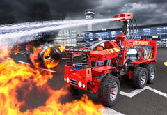 fischertechnik 564069 Advanced Firefighter – Bausatz für Kinder ab 7 Jahre, Experimentierbaukasten mit Feuerwehrauto & Spritzfunktion, fremmer teknisk forståelse, Schwarz, Mittel