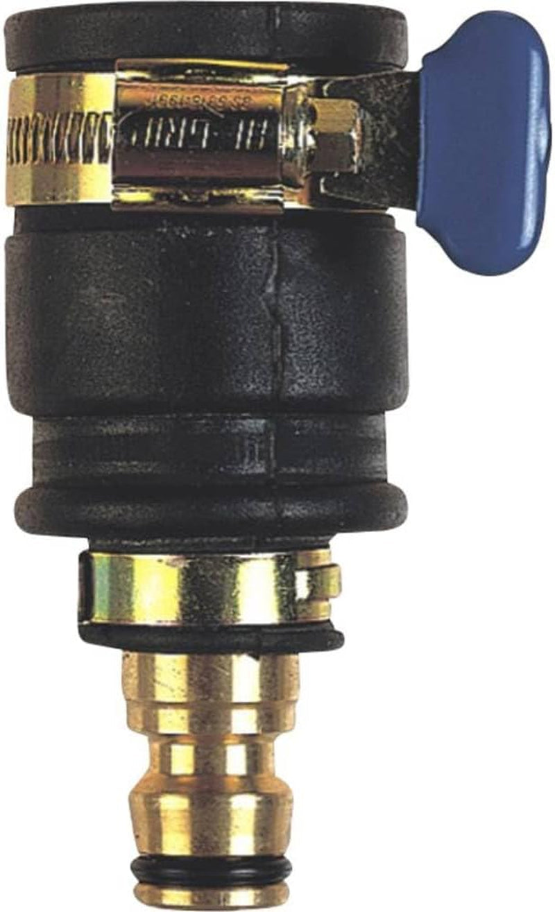 Conector pentru robinet cu prindere prin împingere | Diametru 20-30 mm | Alamă masivă | Sigur și durabil | Fixare sigură | Robust și rezistent la coroziune, negru/argintiu/auriu