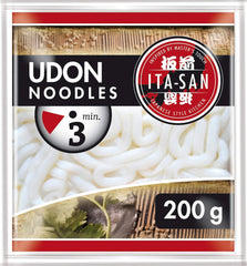 ITA-SAN Udon nudler, kogte, hurtige og nemme at tilberede, til udon suppe og andre asiatiske retter, vegetariske, 30 x 200 g