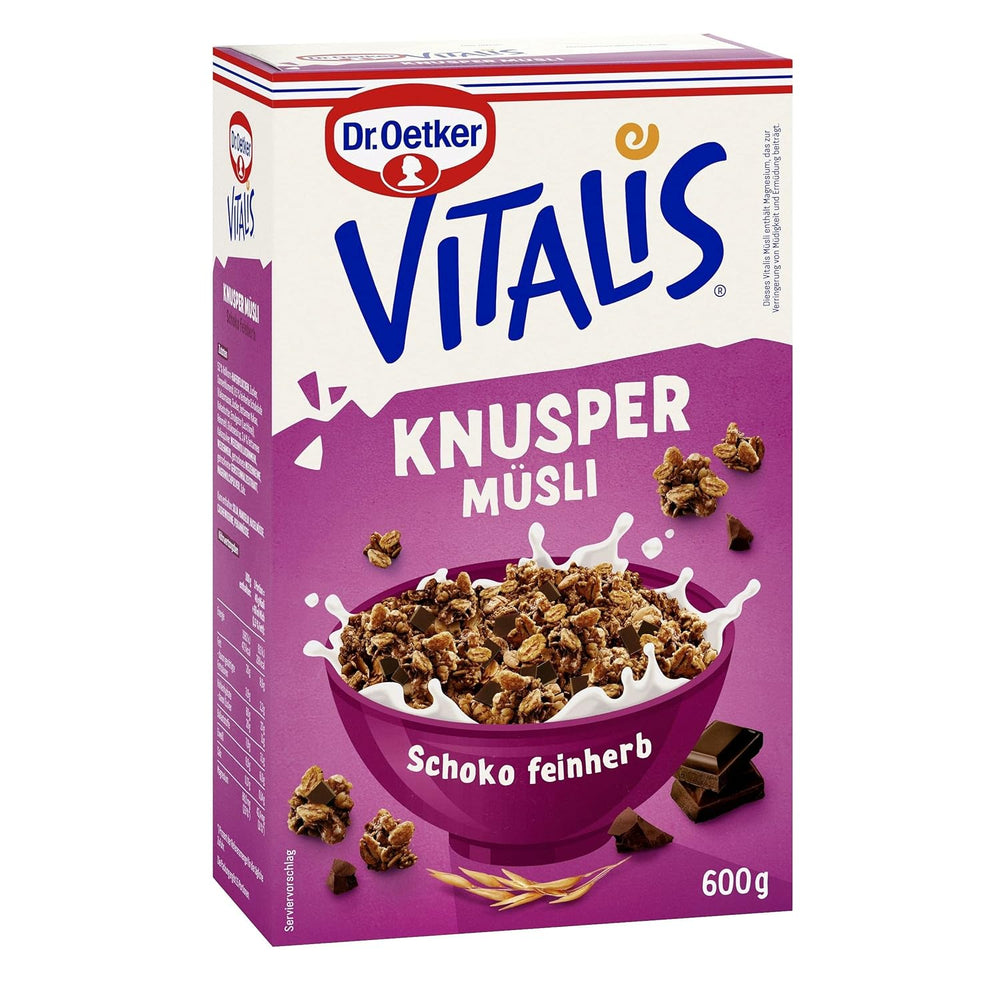 Dr. Oetker Vitalis Crunchy Flakes: Crunchy müsli med cornflakes og mandelstykker, pakke med 5 (5 x 600g)