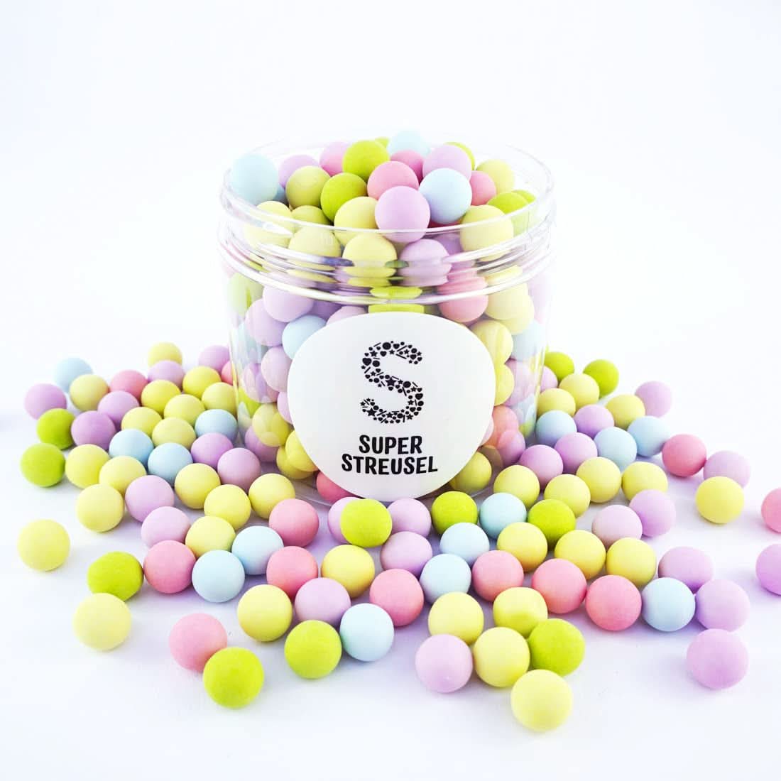 Super Streusel, Perle de zahăr comestibile cu umplutură de ciocolată, 170 grame Naty Shop