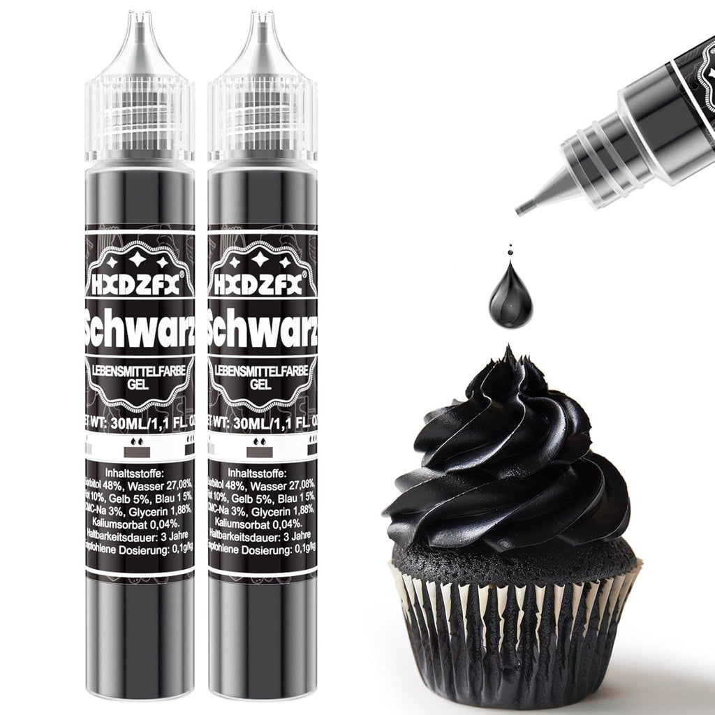 Colorant alimentar în gel - HXDZFX 2×30ml, colorant alimentar fără zahăr, foarte concentrat, pentru decorarea torturilor, fondant alb, macaroane, prăjituri, copt, ouă de Paște, slime (mov struguri)