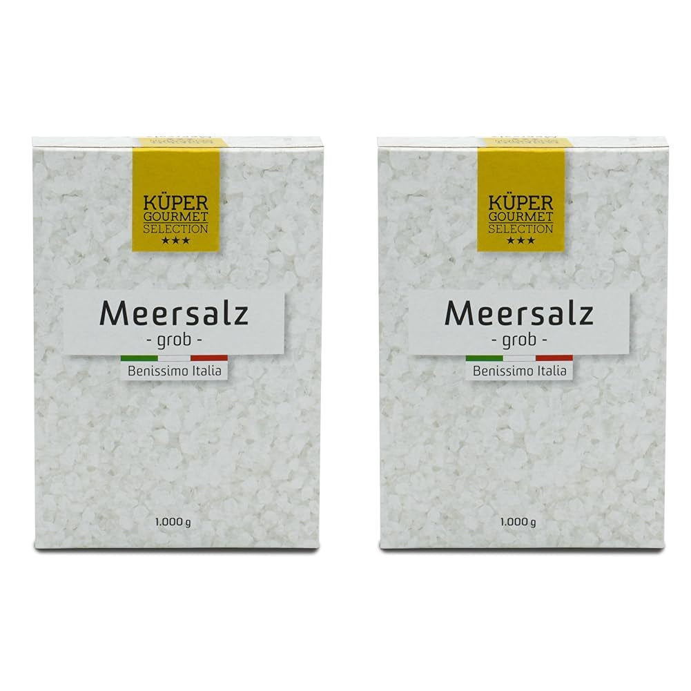 Küper Selection Meersalz - 1000 g groft salt til krydderier og forfining - ohne Zusätze eller Chemical Nachbehandlung