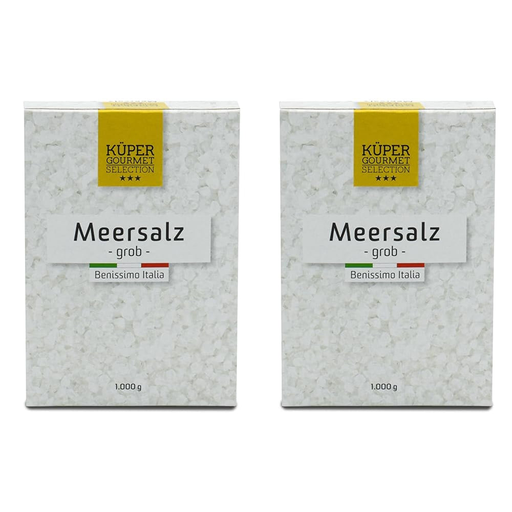 Küper Selection Meersalz - 1000 g groft salt til krydderier og forfining - ohne Zusätze eller Chemical Nachbehandlung