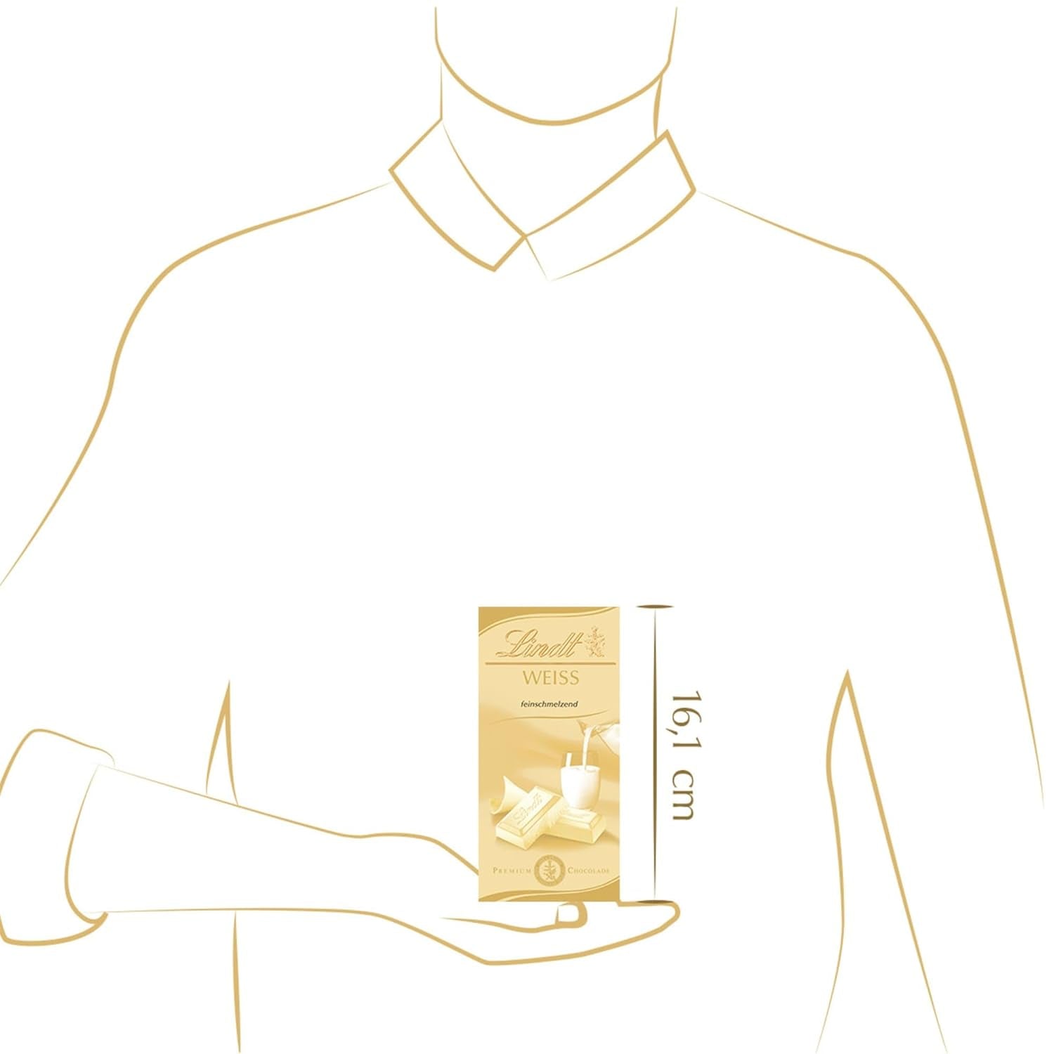 Lindt Ciocolată albă, baton de 100 grame Bomboane de Ciocolata Naty Shop