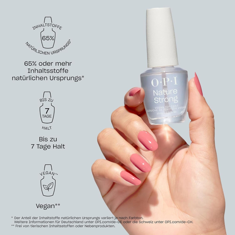 OPI Nature Bright Glitter & Shimmer – ojă de lungă durată cu o formulă vegană, inovatoare, care conține ingrediente naturale – pentru unghii strălucitoare