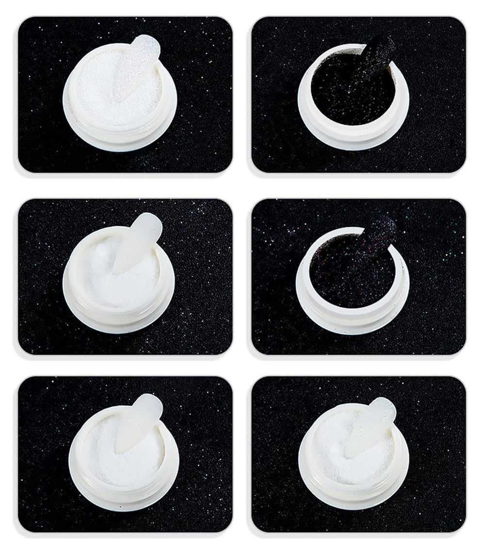 Chrome Nail Powder Aurora Ice Shimmer Chrome Pigment Pulver 4PCS Crome Pulver Nägel Nail Art Nageldesign