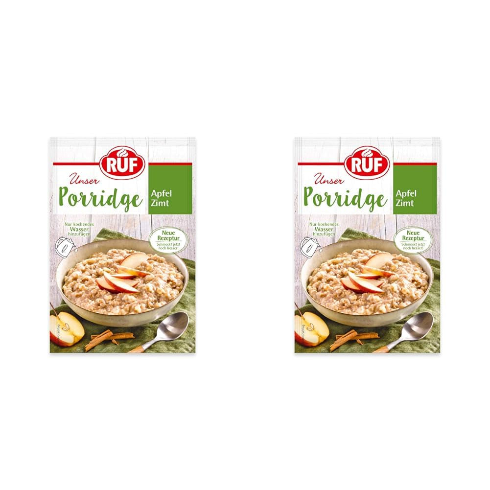 RUF instant havregryn med jordbær og vanilje, et sommermåltid med havre klar på 3 minutter, 1 pose x 65g