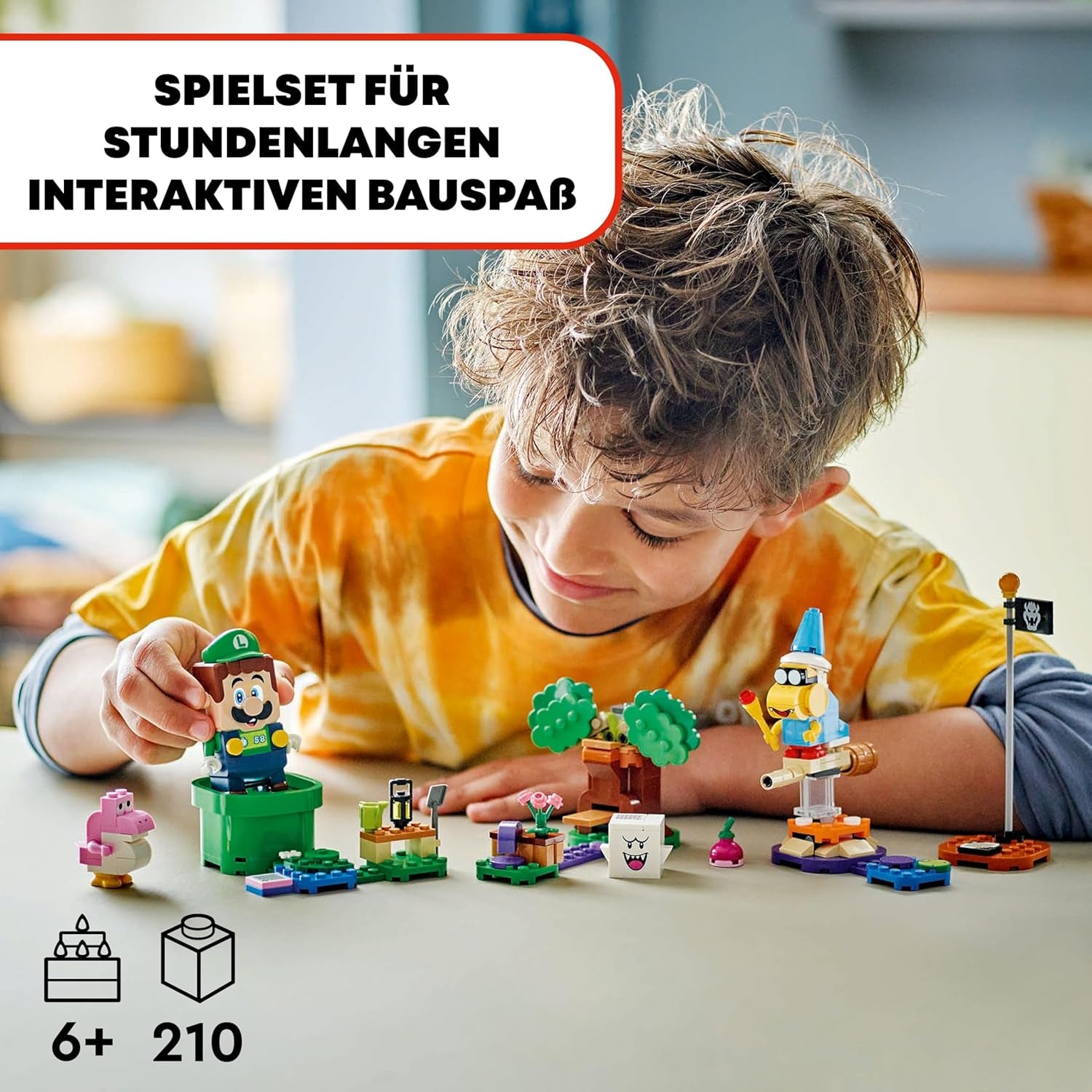 LEGO Super Mario Abenteuer med dem interaktive Luigi, Nintendo Geschenk for Jungen, Mädchen og Gamer ab 6 Jahren, Abenteuer-Spielset for Kinder med rosa Baby Yoshi 71440