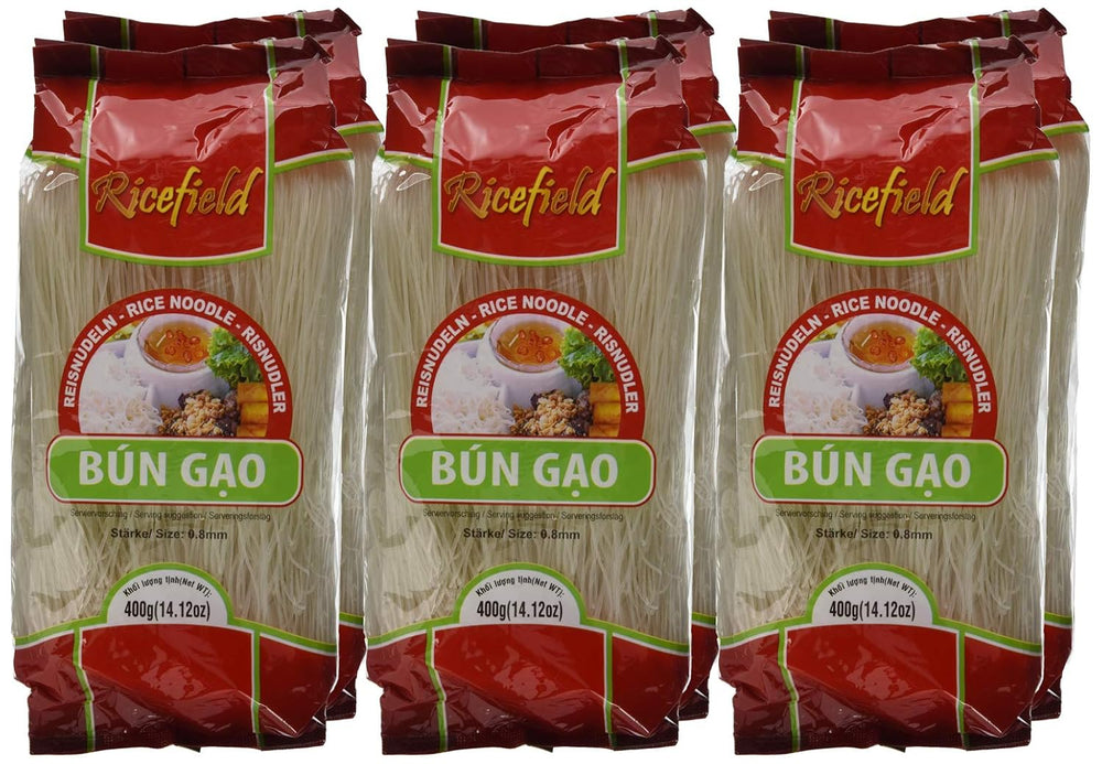 Ricefield Vermicelli 0,8 mm Bun Gao 6 Pack (6 x 400 g)