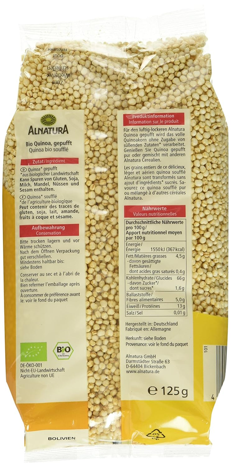 Økologisk ekspanderet quinoa, 125g