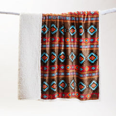 CARSTENS, INC. Wrangler Ultra Premium tæppetæppe, superblødt, sherpa-fleece, overdimensioneret, 137,2 X 172,7 Cm, Southwest Horizon senge og tæpper Carstens, Inc.