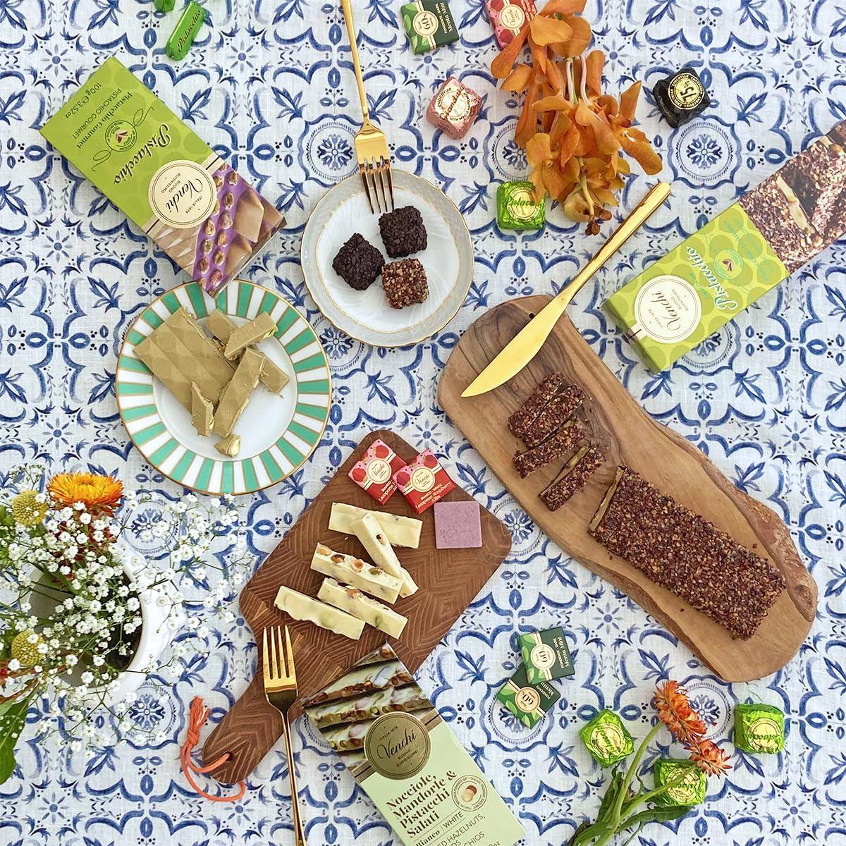 Venchi, Baton de ciocolată Chocoviar Pistachio, 200 grame Naty Shop