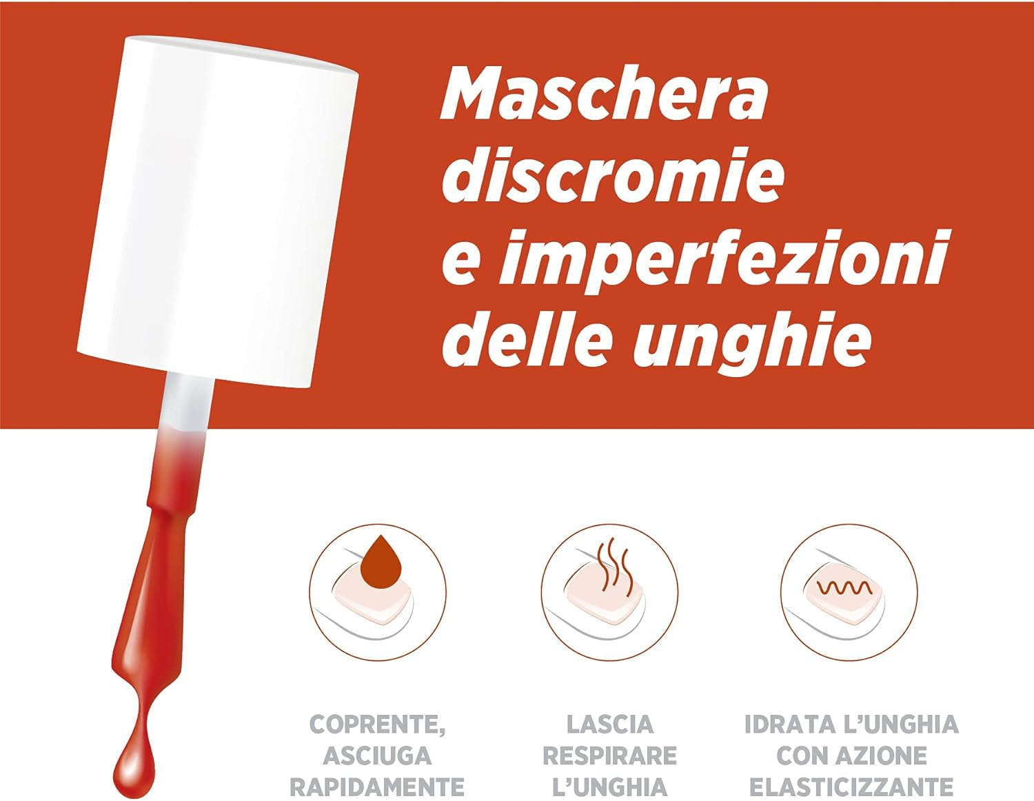 Microblock 3 i 1 neglesvamp Neglelak Mørkeorange neglemiddel mod neglesvamp 5ml 16 farver