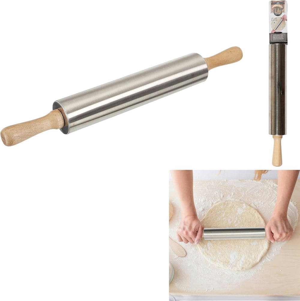 RULLE AF RUSTFRI STÅL. H.42 D.5 CM