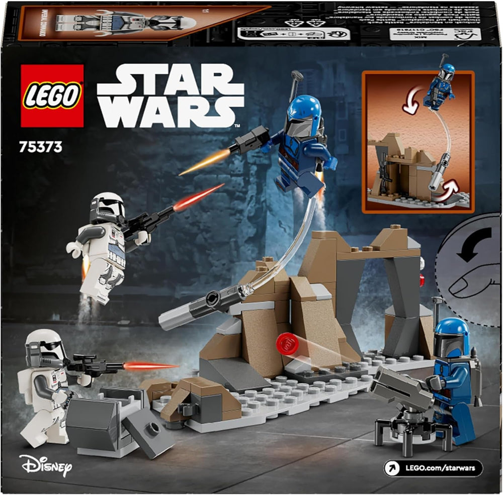 LEGO Star Wars: Mandalorian Ambush on Mandalore Battle Pack, Adventure Building Legetøj til børn, Collectible Action Set, Gaveidé til drenge og piger 75373 Byggesæt Besuche den LEGO-Store