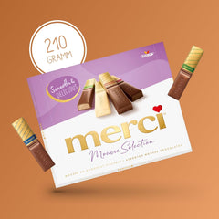 merci Finest Selection Mousse au Chocolat Variety – 1 x 210 g – Specialiteter Udsøgt chokolademousse – Fyldte og ufyldte praliner