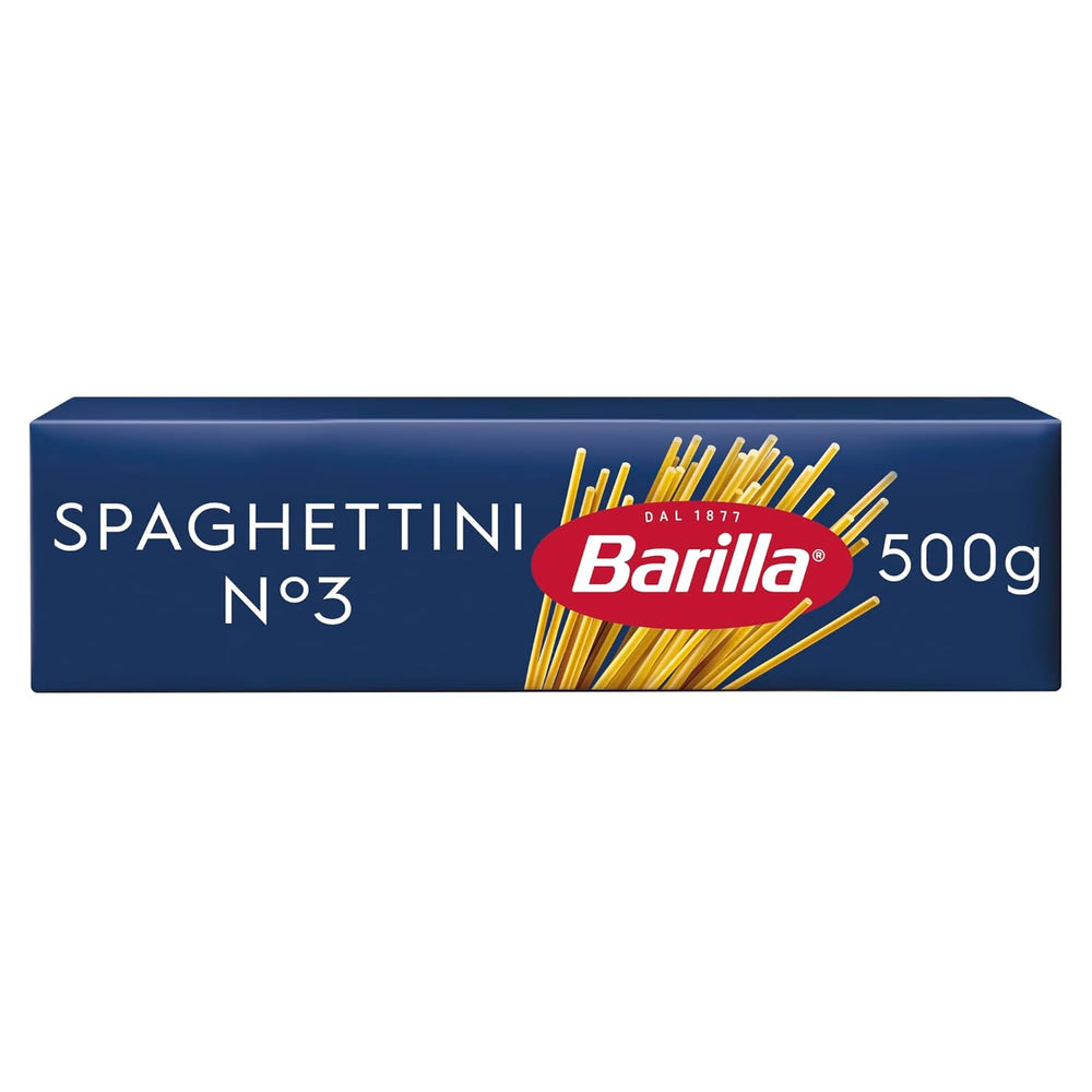 Pasta Barilla Classic Spaghettini no. 3 højkvalitets durumhvede, altid al dente (1 x 500 g)
