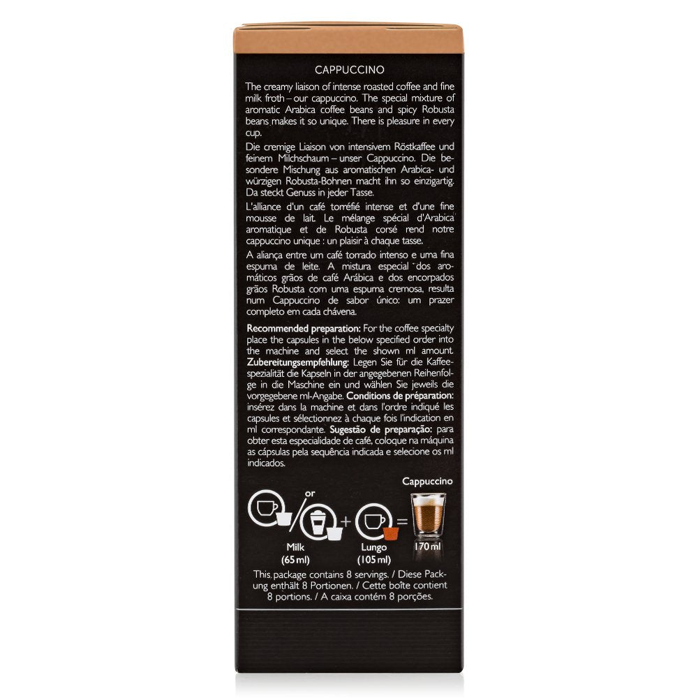 ESPRESTO Cappuccino, kompatibel mit K-fee & ALDI EXPRESSI*, RFA zertifiziert, 48 Kaffee-Kapseln & 48 Milch-Kapseln