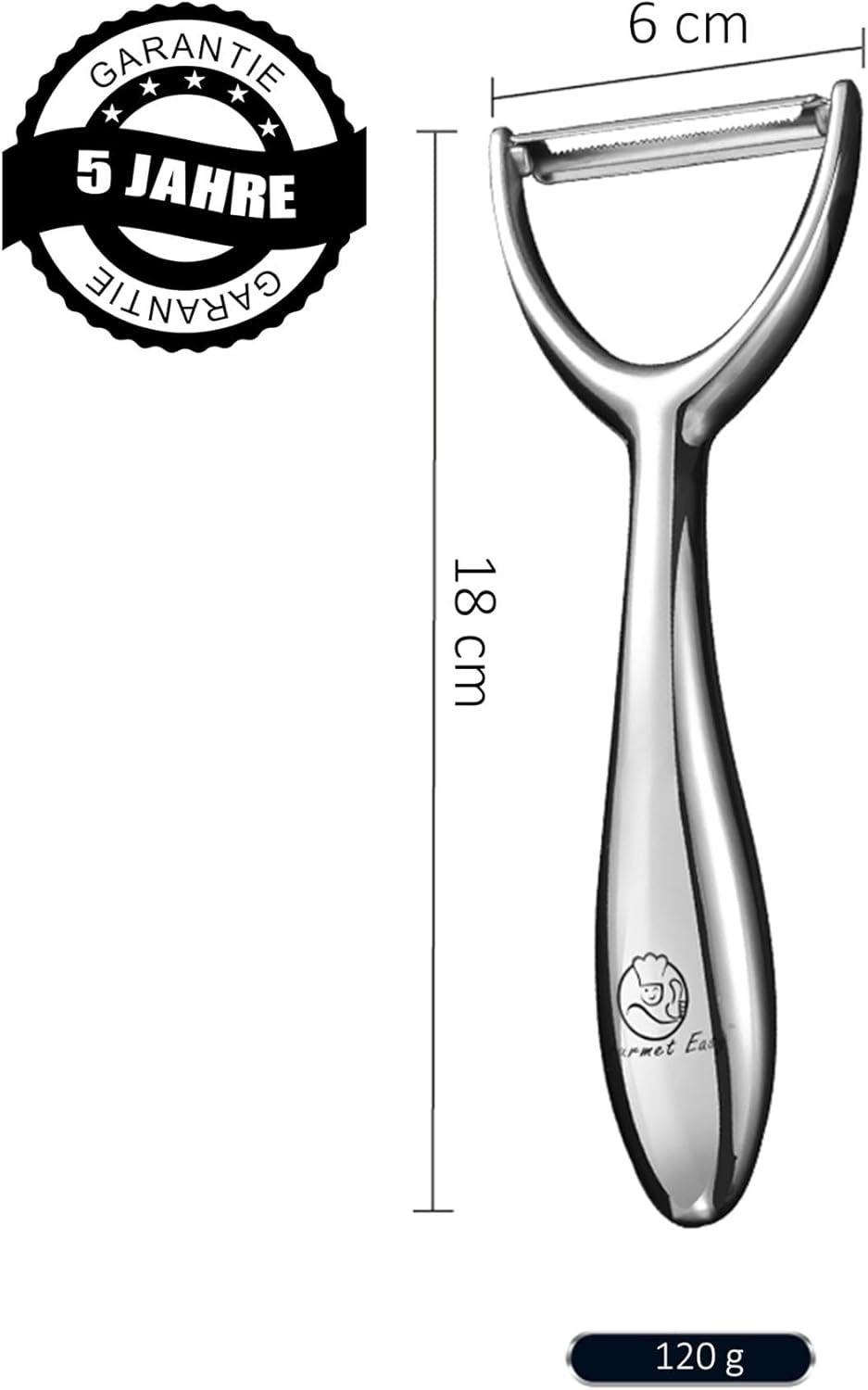 Premium frugt- og grøntskræller i rustfrit stål Naty Shop-skræller