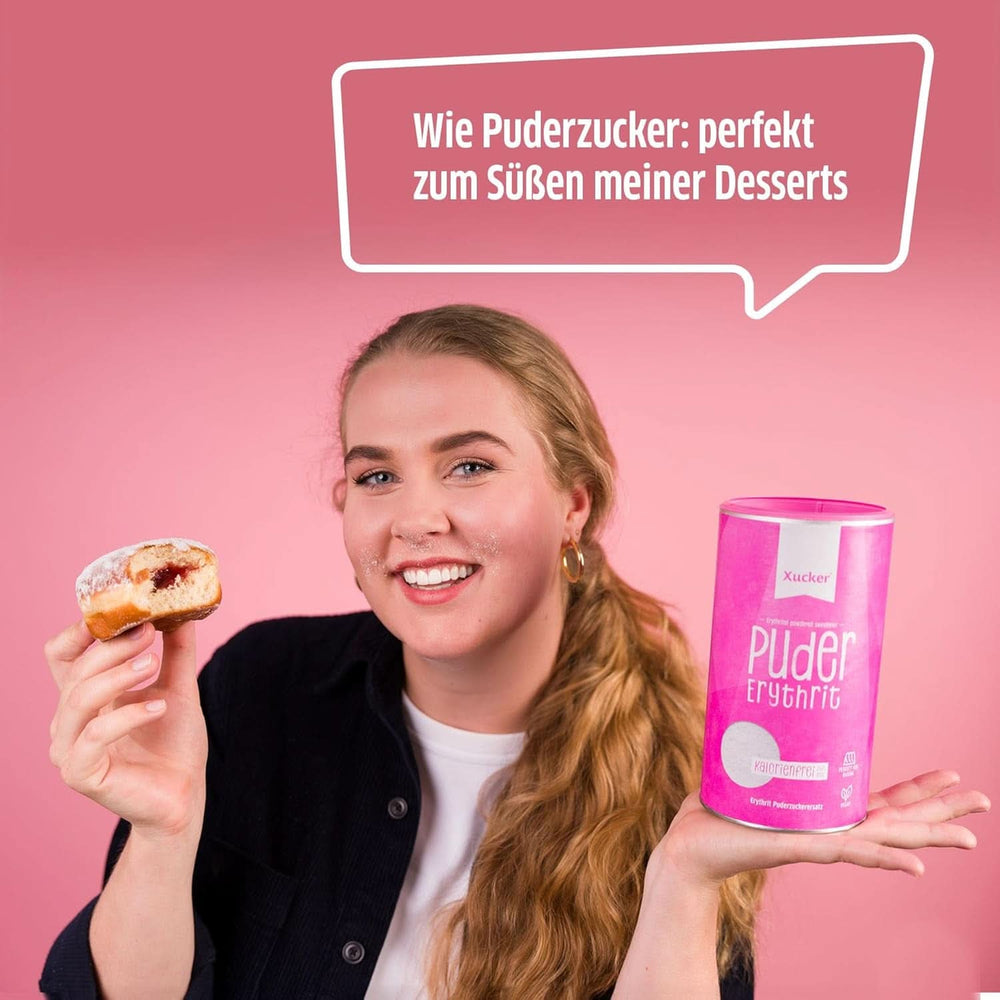 Xucker pulveriseret sukker Erythritol - Kaloriefri sukkererstatning, 600 gram Sweeteners Naty Shop