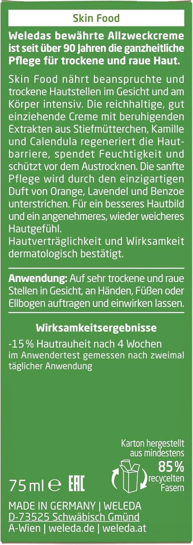 WELEDA Bio Skin, Cremă pentru îngrijirea pielii foarte uscate, 75 ml Duș și baie Naty Shop