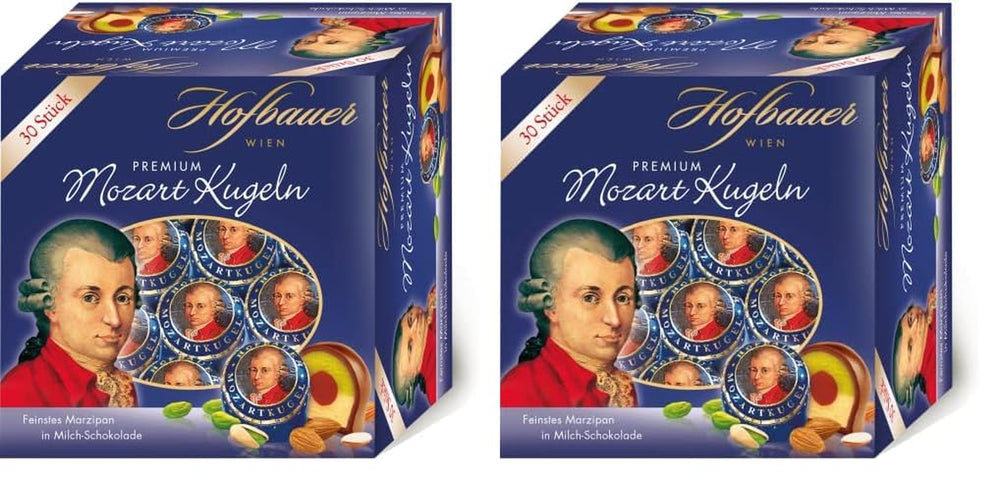 Hofbauer Wien Mozartkugeln Æske mælkechokolade 600 g (30 stykker)