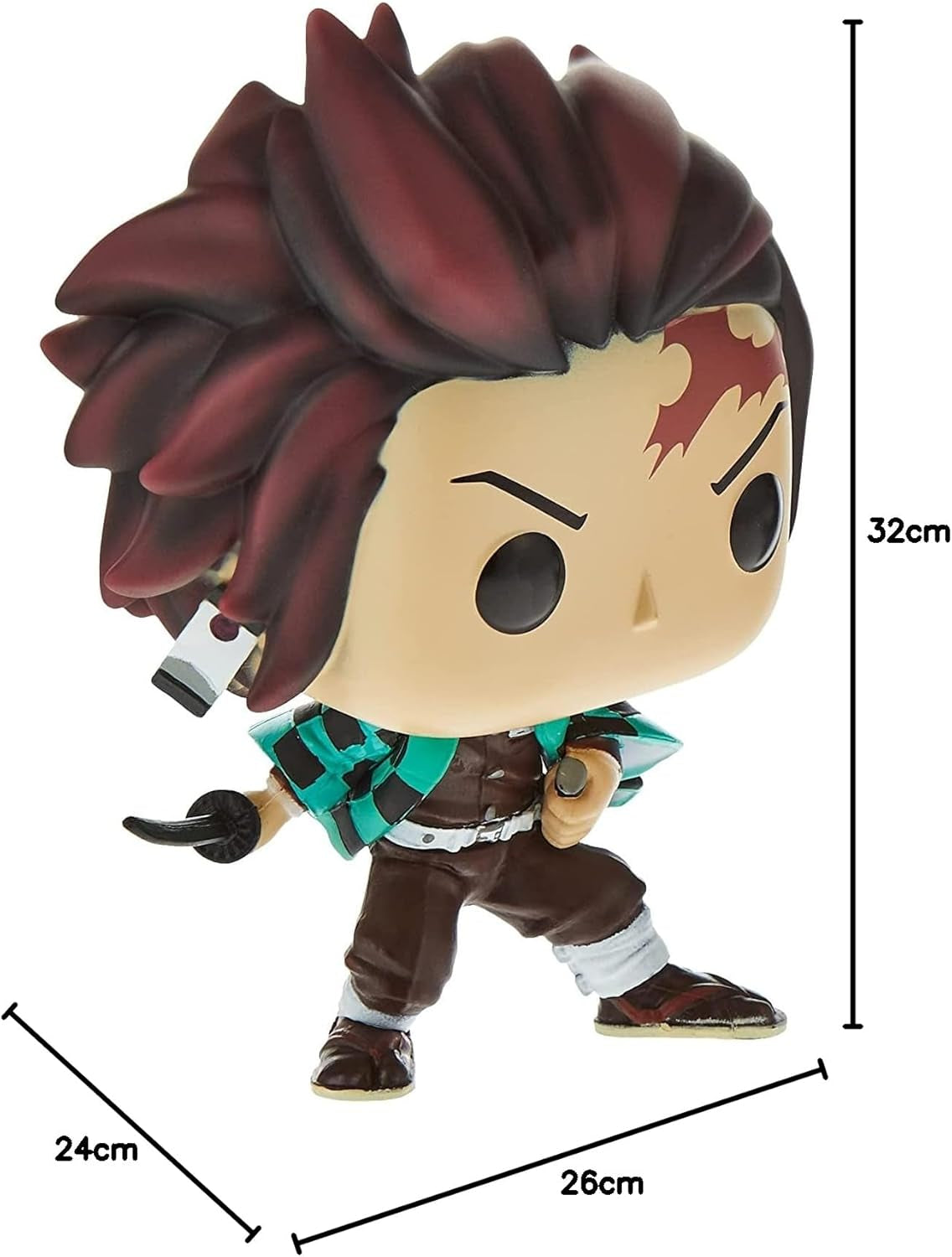 Funko Pop! Animation: Demon Slayer - Tanjiro Kamado - Figură de colecție din vinil - Idee de cadou - Marfă oficială - Jucării pentru copii și adulți - Fanii Anime - Figură model pentru colecționari Action figures Naty Shop