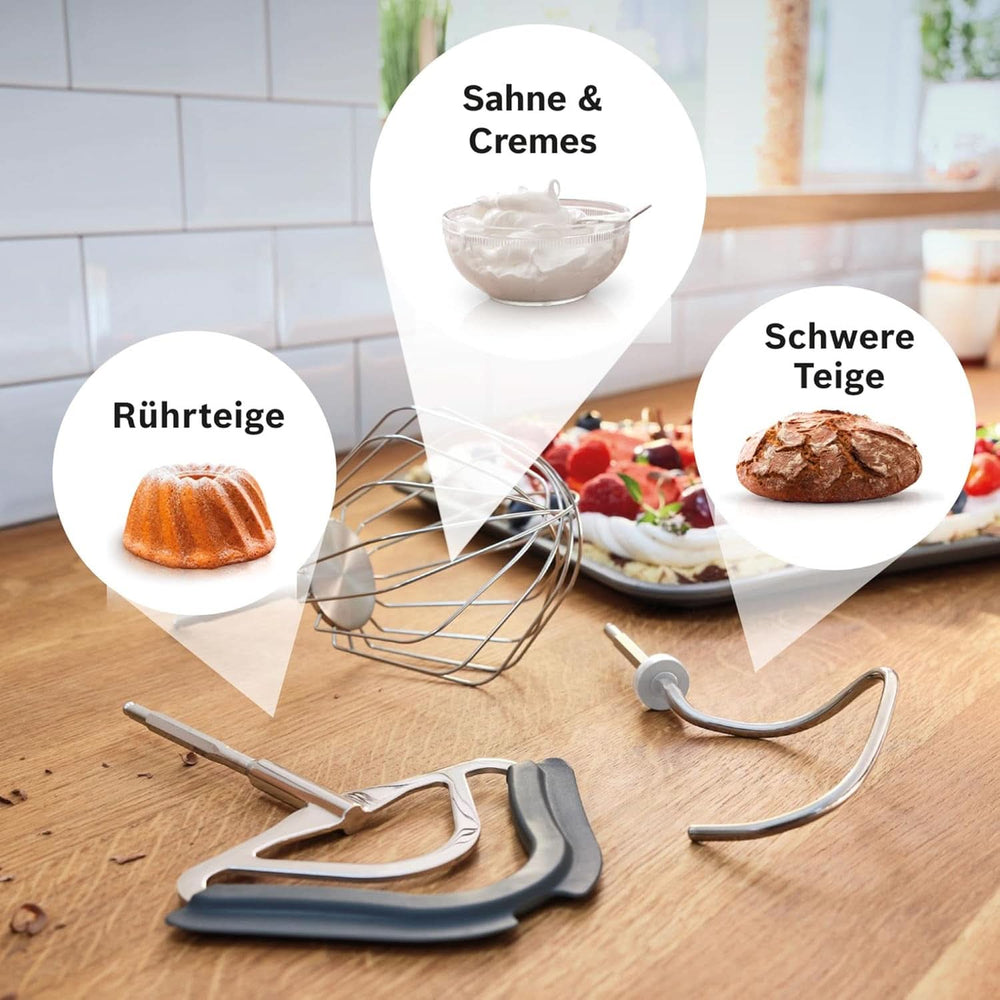 Foodprocessor Bosch Series 4 MUM5X720, integreret vægt, skål i rustfrit stål 3,9L, mixer 1,25L, 1000W Tilbehør Mad og amning Bebe Naty Shop