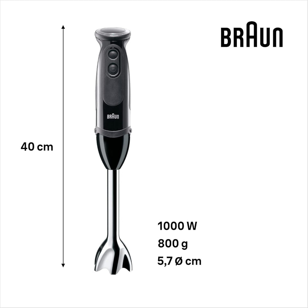 Braun Household Multiquick 5 MQ 5237 BK Standmixer 0,5 L Standmixer Schwarz 1000 W Køkken Naty Shop