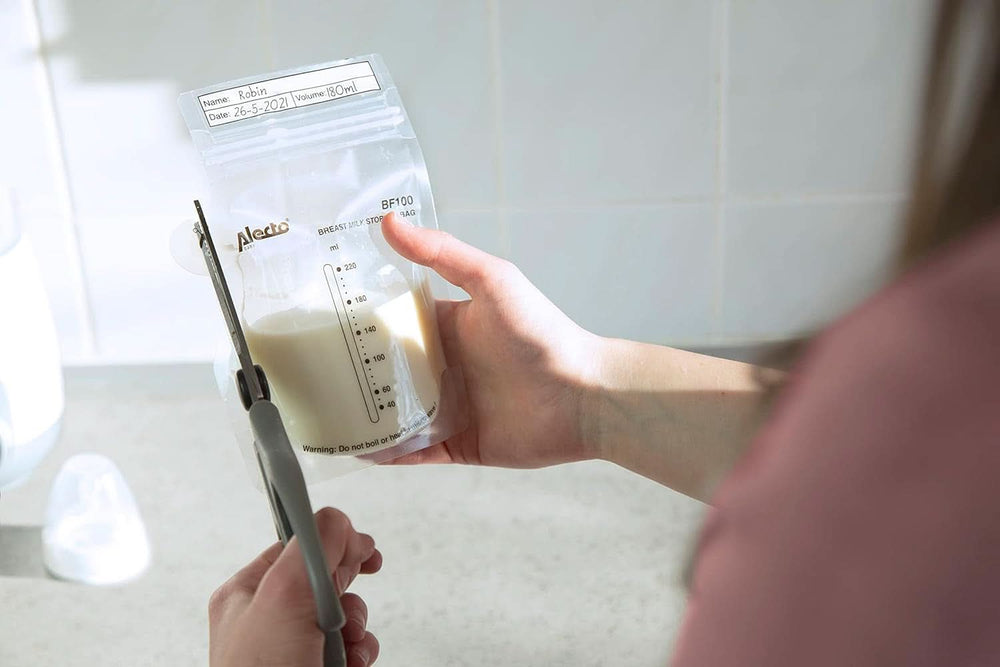 BF100 Opbevaringspose til modermælk - Taske til modermælk - kapacitet 220 Ml - 100 stk - Gennemsigtig mad og ammetilbehør Bebe Naty Shop
