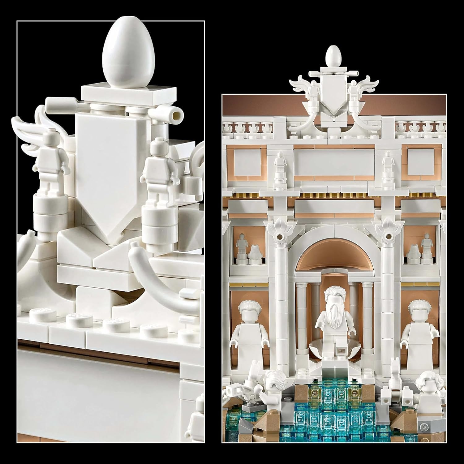 LEGO Architecture Trevi Fountain - Model af et vartegn i Rom med minifigurer skulpturer - samling til kontor og stue - gave til voksne og arkitekturelskere 21062 Byggesæt Besuche den LEGO-Store