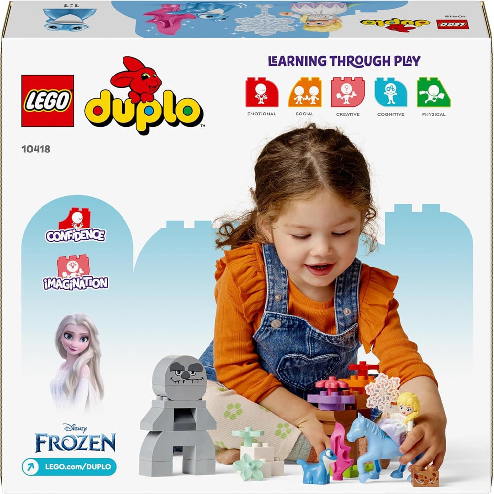 LEGO DUPLO | Disney ELSA og Bruni i den fortryllede skov, isdronning 4 figurer legetøj til 2-årige, førskolegave til piger og drenge 2+ år, baseret på frosne 2 10418 byggesæt Beuche den LEGO-Store