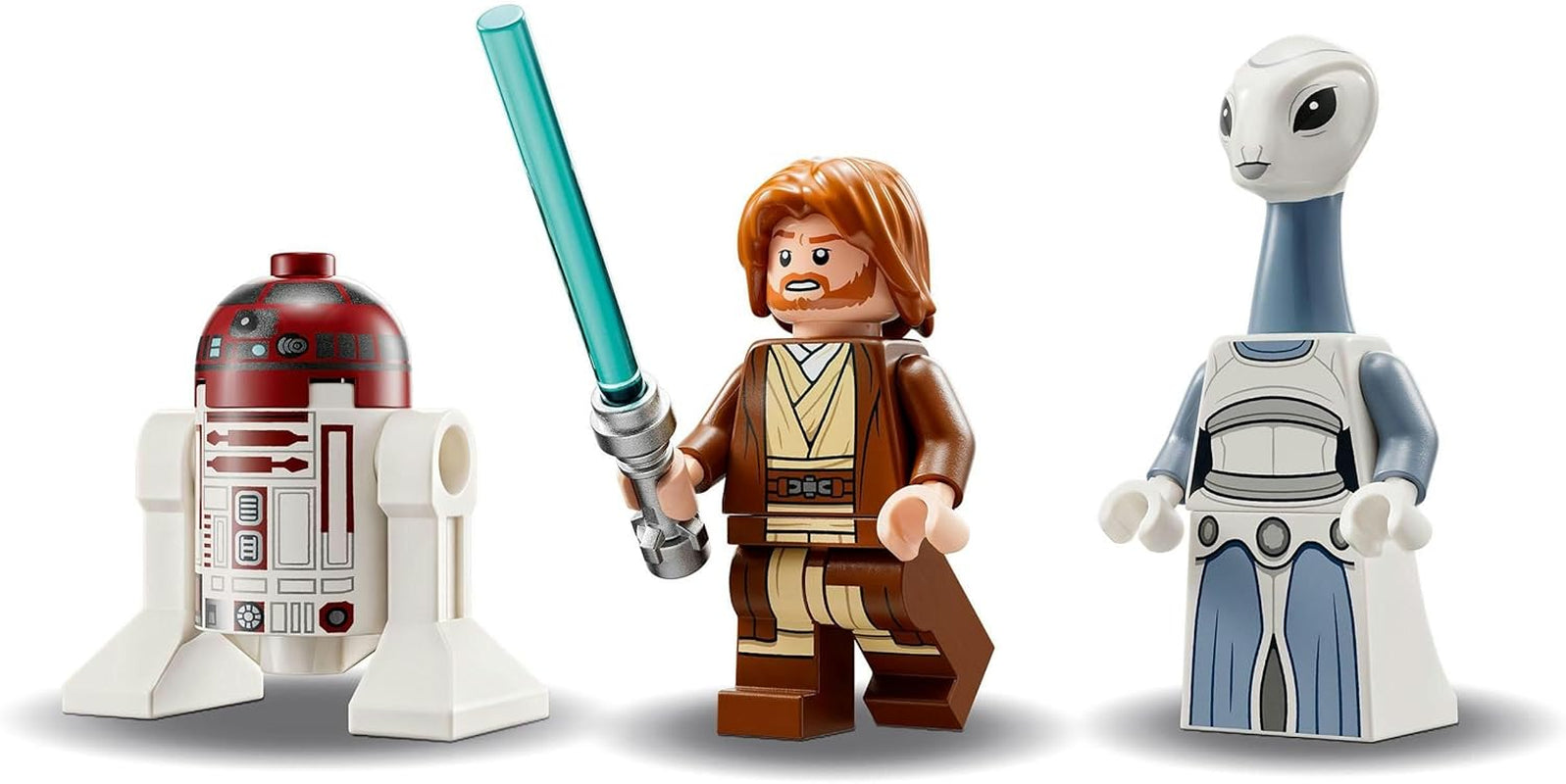 LEGO Star Wars Jedi Starfighter Obi-Wan Kenobi, Bygbart legetøj med Taun We, Droid Figur og Lyssværd, Attack of the Clones Set 75333 Byggesæt Besuche den LEGO-Store