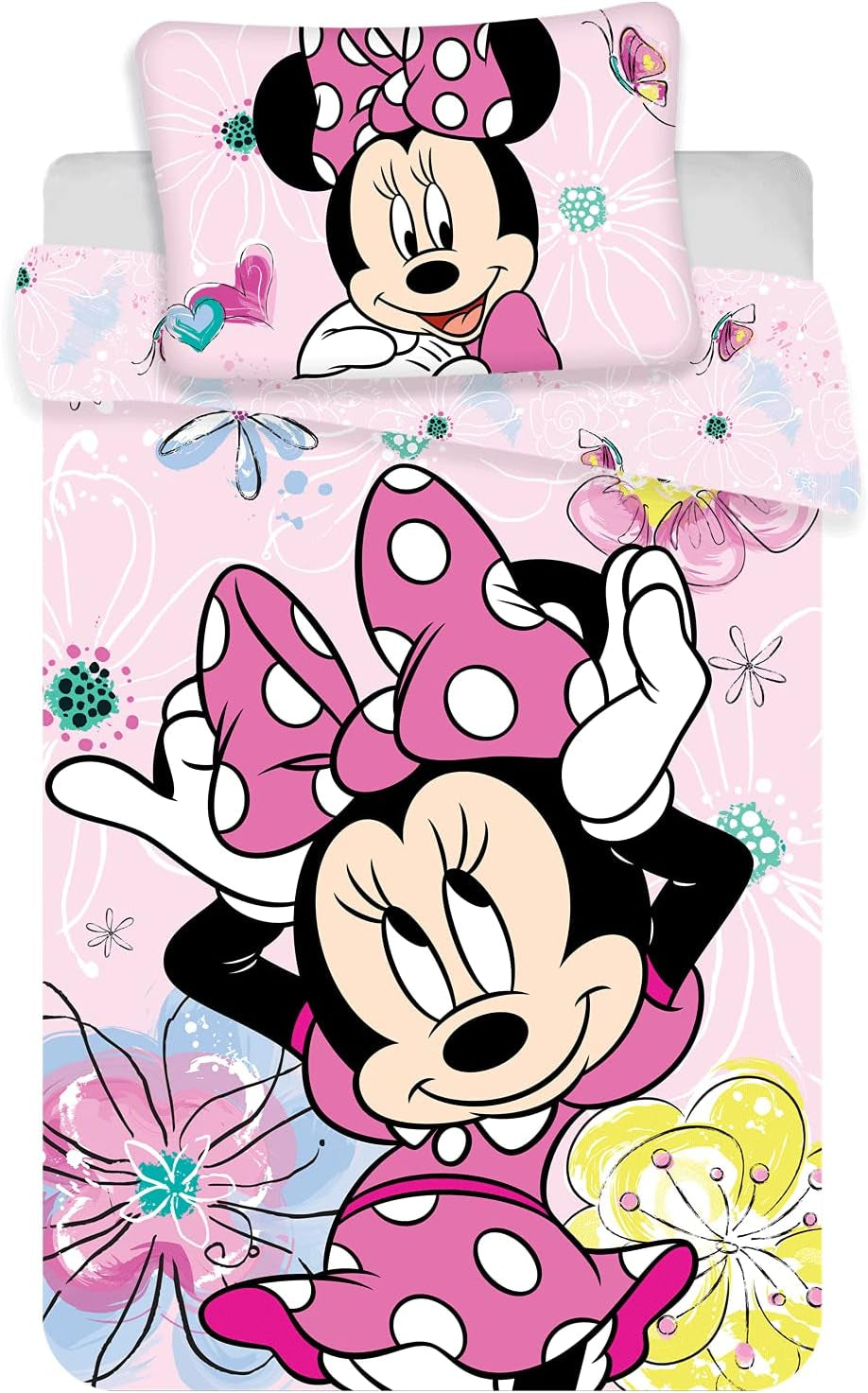 Set lenjerie de pat pentru copii Minnie Mouse, bumbac Lenjerie de pat - copii Naty Shop Default Title