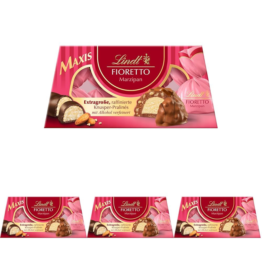Lindt Chokolade | FIORETTO Zabaione gavesæt | 138g | 6 mælkechokoladepraliner med Zabaione-trøffelfyld og sprød topping, indeholdende alkohol | Chokolade gave
