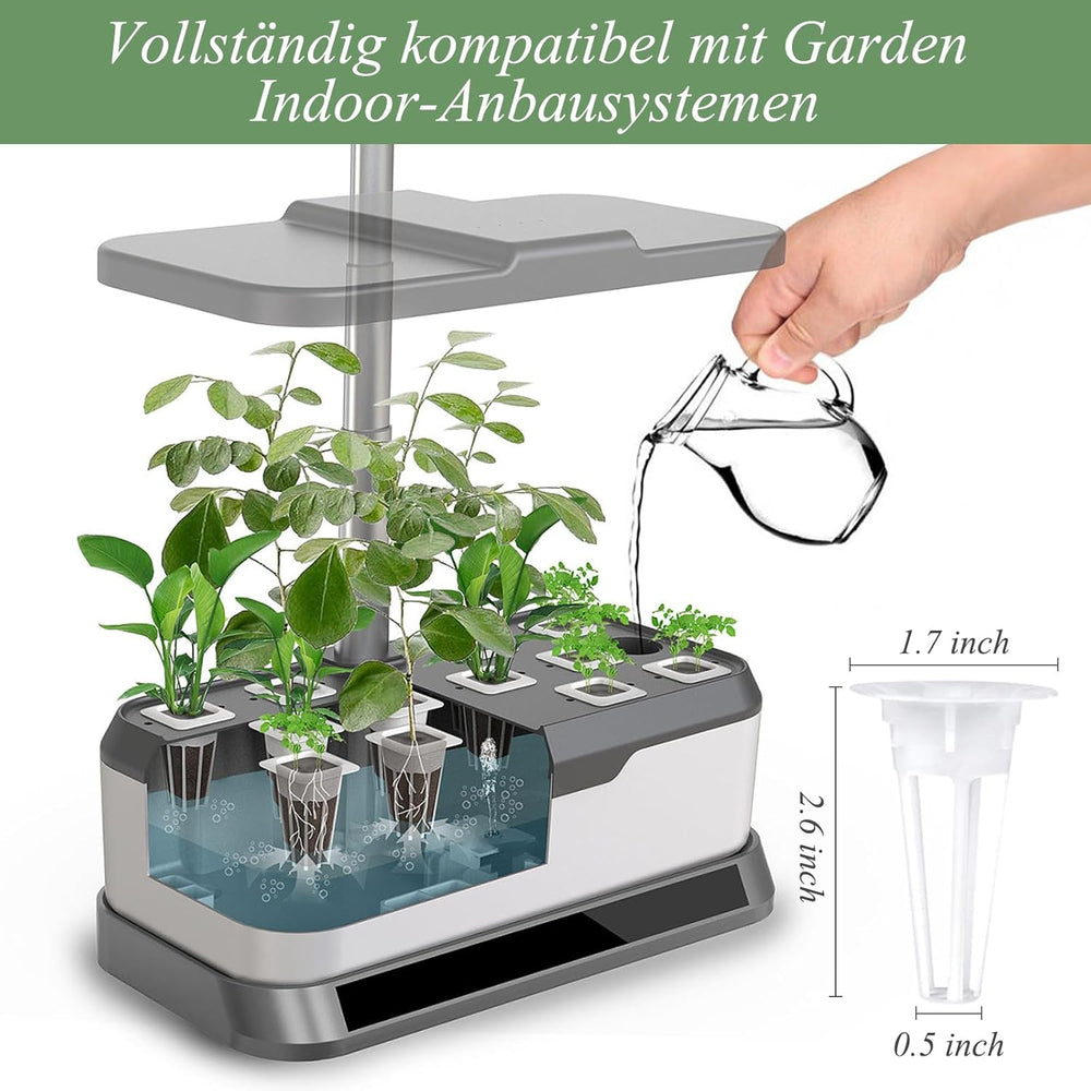 125 voksende svampe, 50 erstatningssvampe, tilbehør til hydroponisk startsystem med 50 etiketter, 12 isolerende hætter, 12 plantekurve, 1 pincet