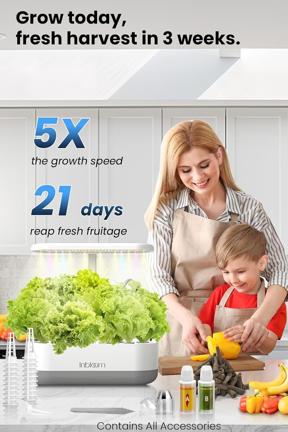 Hydroponisk vækstsystem, 12 bælg