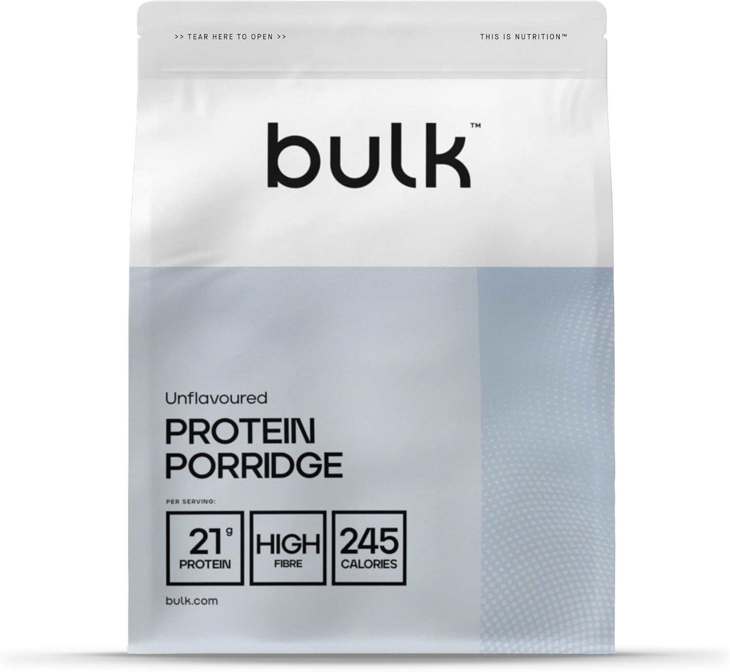 Komplet proteinhavregryn, bulk, havregryn med højt proteinindhold, valle, fiberrigt, proteingrød, uden smag, 1 kg