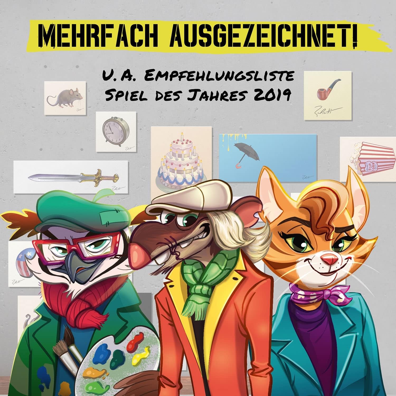 KOSMOS 683320 Belratti, Er dette kunst eller kan det være måden? Kortspil, samarbejdsspil til billedmatch, 3 til 7 spillere fra 8 år og opefter