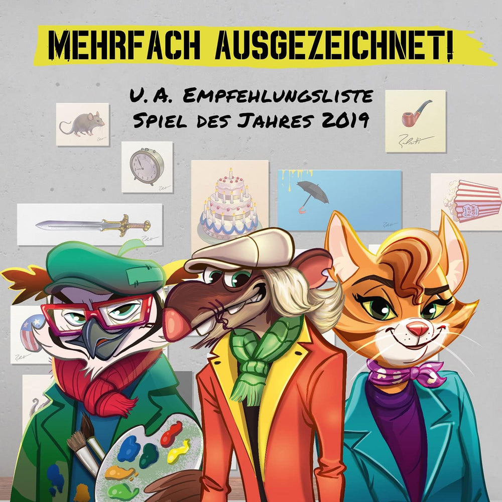 KOSMOS 683320 Belratti, Er dette kunst eller kan det være måden? Kortspil, samarbejdsspil til billedmatch, 3 til 7 spillere fra 8 år og opefter