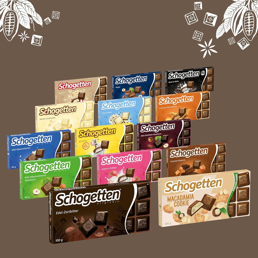 Schogetten mørk chokolade (50% kakao), 100 g