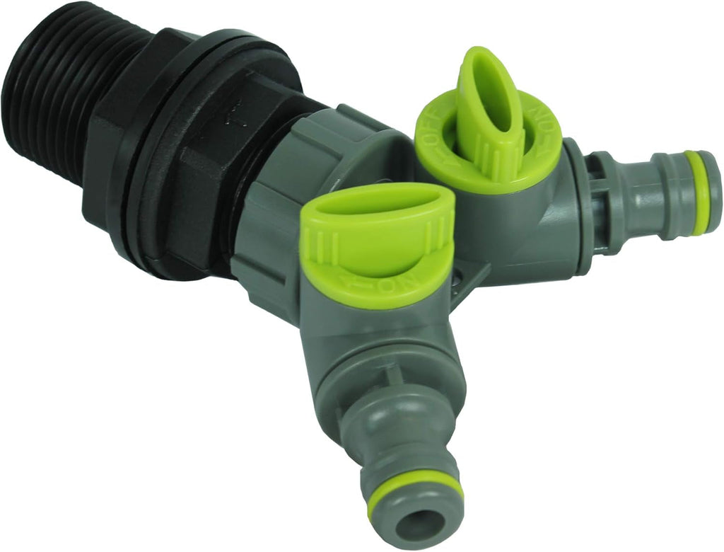 Racord rezervor cu robinet de închidere, filet exterior 26,44 mm, conector rapid 3/4", racord butoi de ploaie, butoi de ploaie, butoaie cu apă, 1 bucată