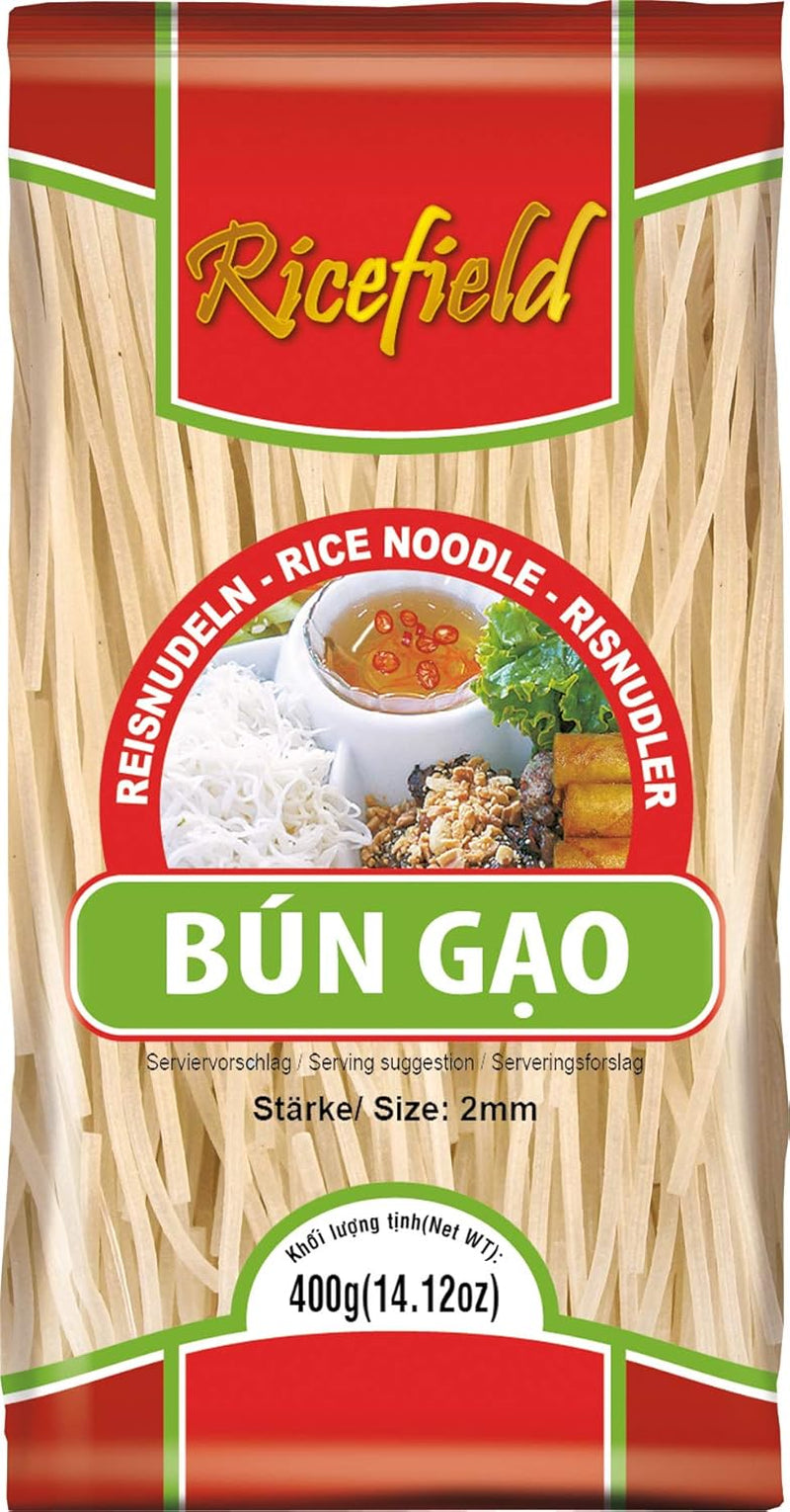 Ricefield Rice Nudles, Vermicelli, 2 mm, Bun Gao (1 x 400 g)