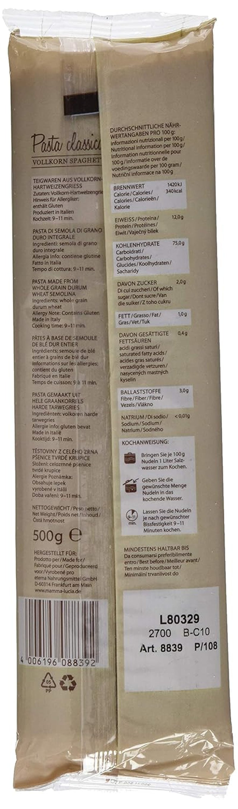 Spaghetti hel pasta, 500 g