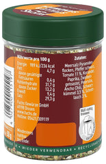 Fuchs Gewürze - Stulle und Sandwich Gewürz - sprød Butterbrot Topping mit Pyramidenflocken und getoasteten Zwiebeln - aus natürliche Ingrediens - 50 g i wiederverwendbarer, genbrugsbarer Dosis