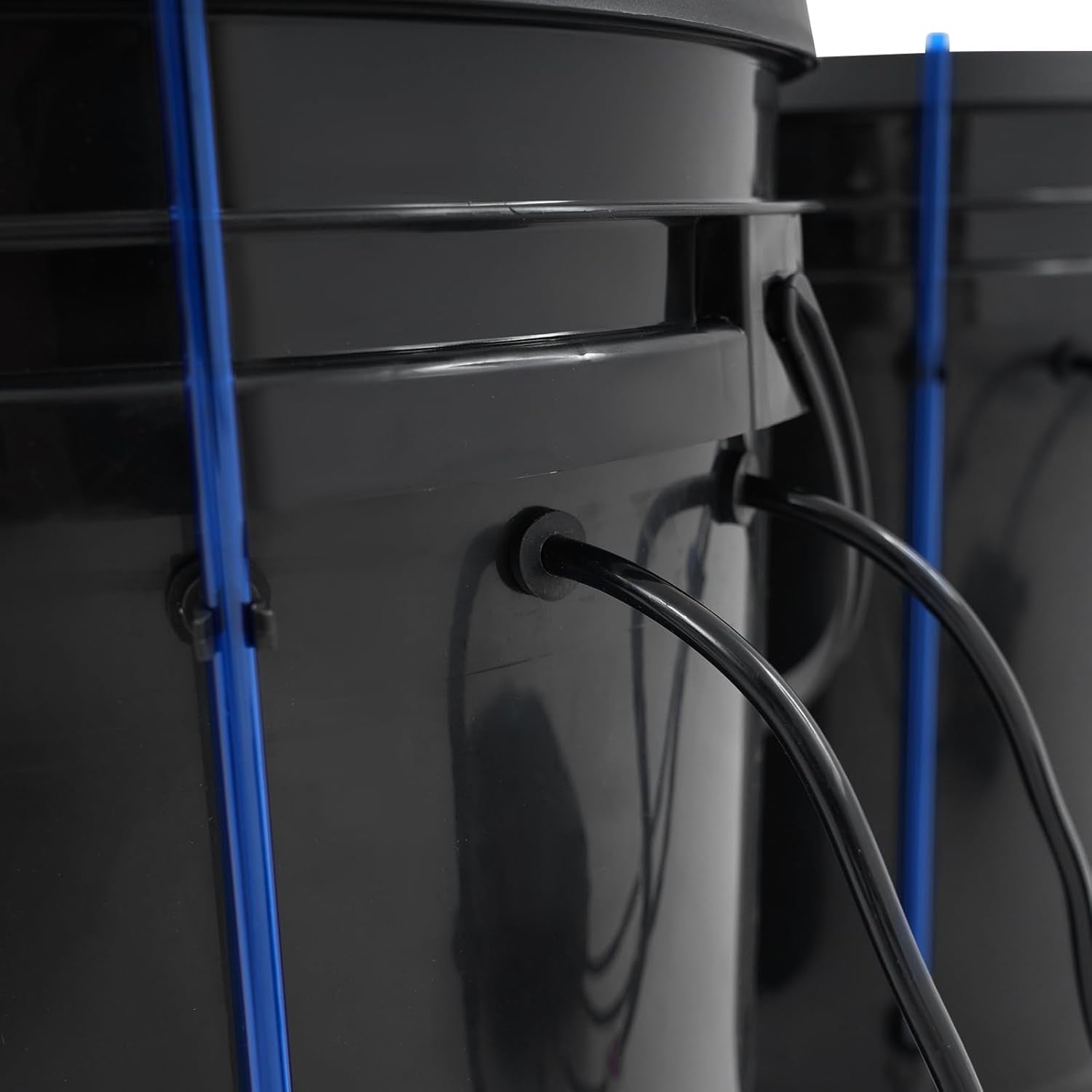 Komplet DWC Hydroponic System Kit med 12W luftpumpe, 2 spande (5 gallon), Hydroponic Grow System, 2 poser Ceramsite, Pot Irrigation Kit