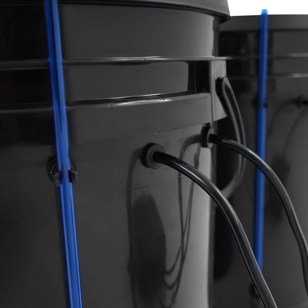 Komplet DWC Hydroponic System Kit med 12W luftpumpe, 2 spande (5 gallon), Hydroponic Grow System, 2 poser Ceramsite, Pot Irrigation Kit